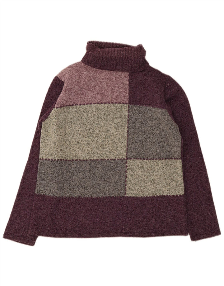 Maglione maglione a collo alto da donna Essentials UK 14/16 Large Viola