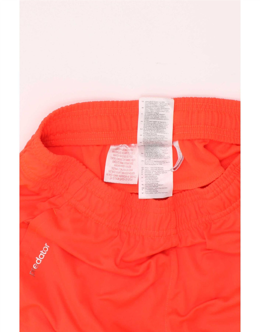 Pantaloncini sportivi Adidas Climacool da ragazzo 13-14 anni in poliestere arancione