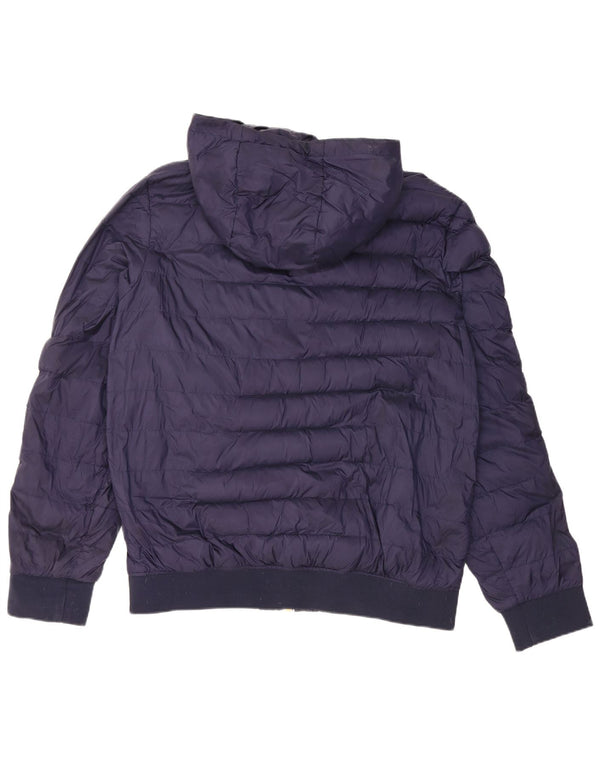 Giacca imbottita con cappuccio da uomo Ellesse UK 40 Large in nylon blu navy