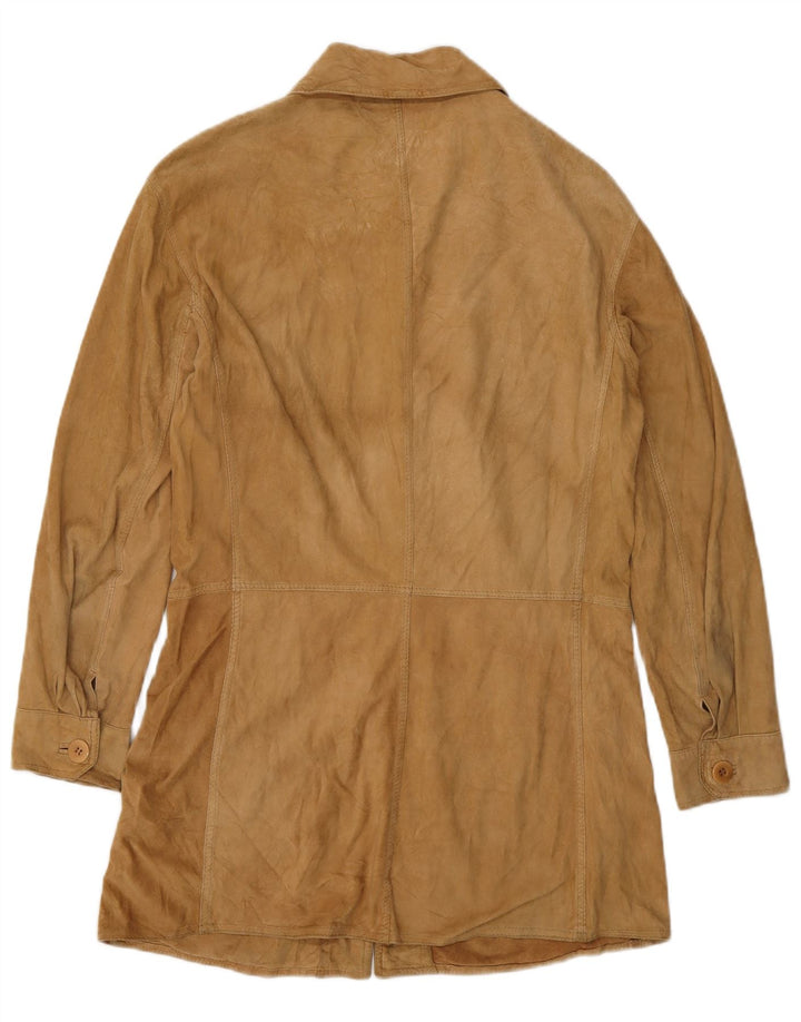A. RASPINI Giacca in pelle scamosciata da uomo UK 36 Piccola in pelle marrone