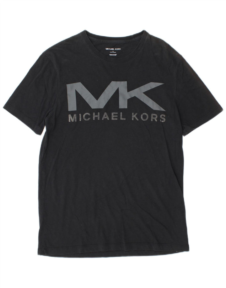 MICHAEL KORS T-shirt grafica da uomo piccola in cotone nero
