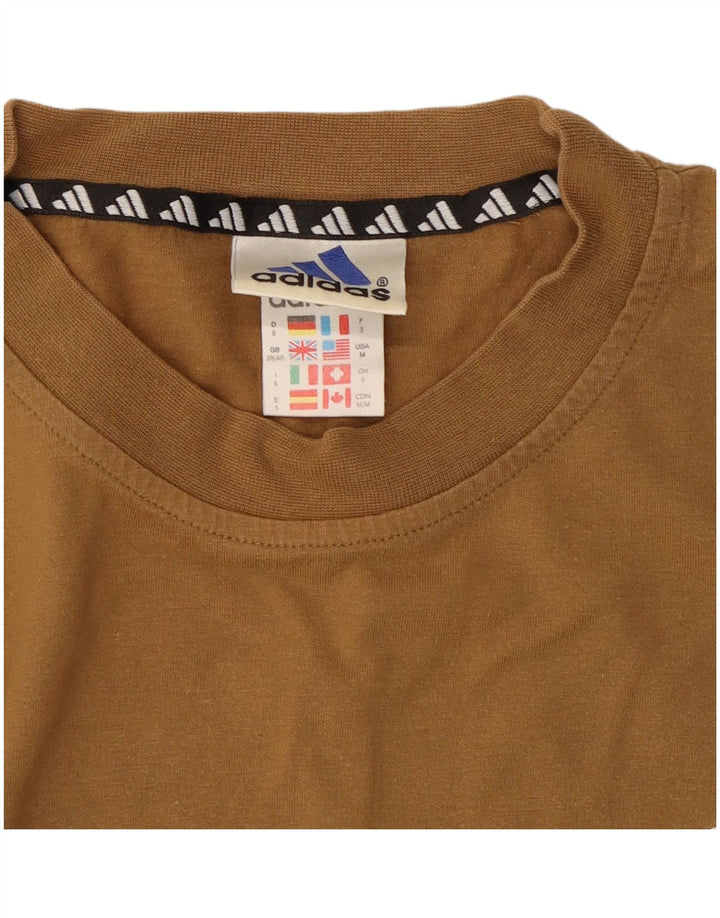 T-shirt da uomo Adidas Top UK 38/40 cotone marrone medio