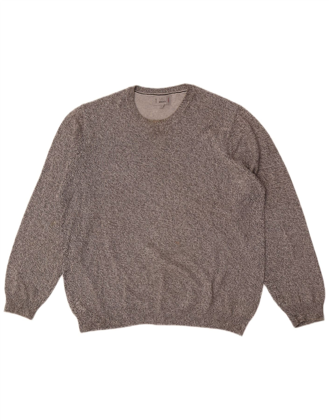 Maglione maglione girocollo da uomo Marks & Spencer grande grigio screziato