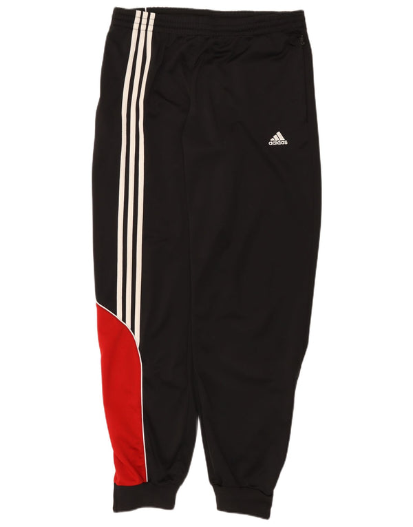 Pantaloni da tuta da uomo Adidas Joggers UK 42/44 Large Nero Colourblock