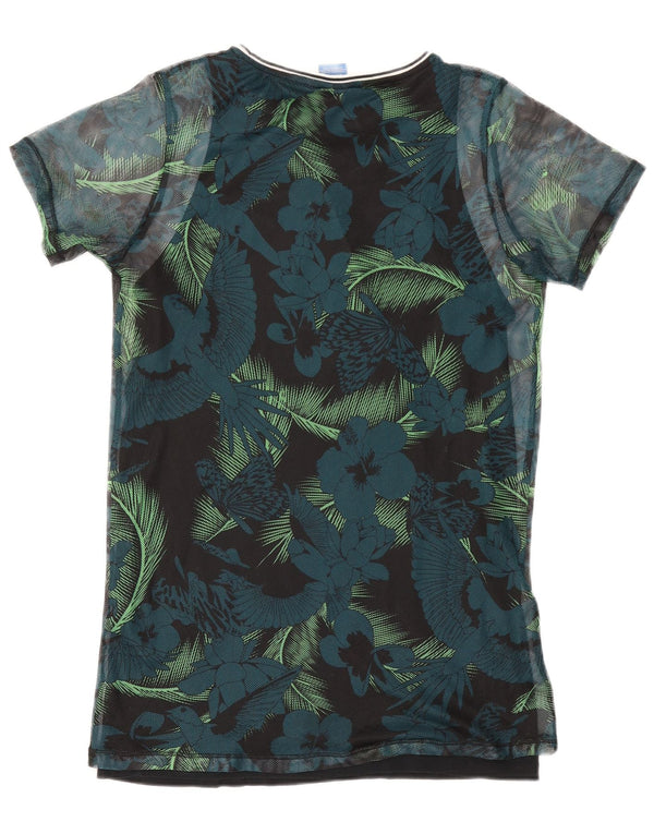 Abito t-shirt grafica da donna Adidas UK 10 piccolo floreale multicolore