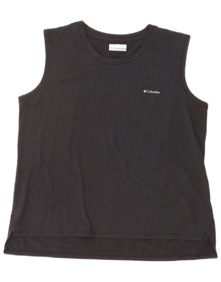 COLUMBIA Womens Vest Top UK 16 Large Black Polyester