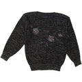 C&A Maglione da donna con scollo a barca EU 40 Acrilico chiazzato nero medio