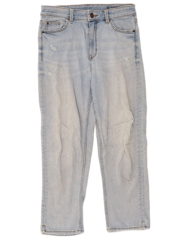 Jeans corti Marks & Spencer da donna The Carrie UK 10 piccoli W28 L22 blu