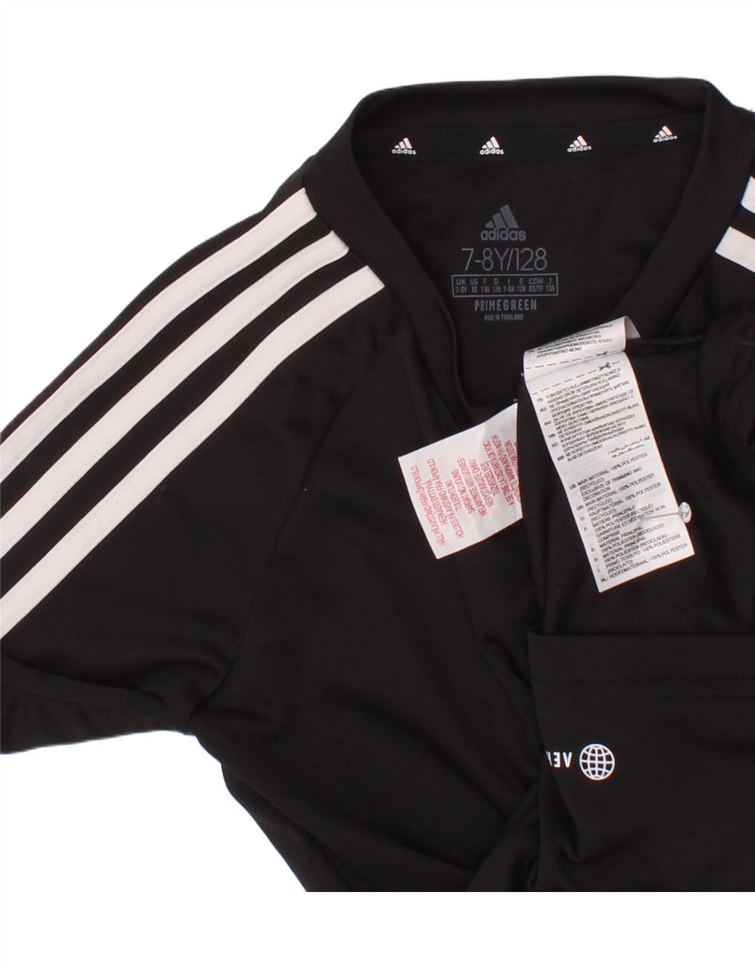 Maglietta Adidas Aeroready da ragazzo, 7-8 anni, in poliestere nero