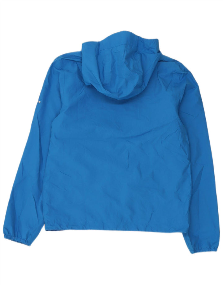 Giacca antipioggia con cappuccio grafico da uomo Adidas UK 34 XS blu poliestere