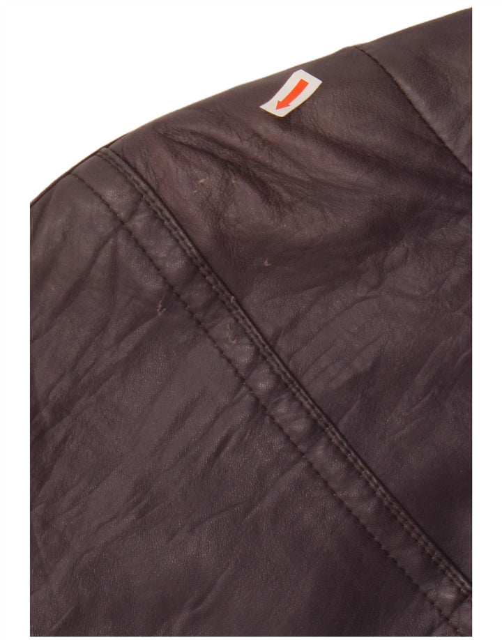 Cappotto in pelle da donna VINTAGE EU 48 2XL Pelle viola