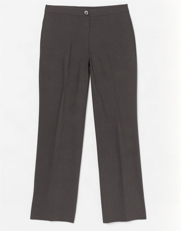 Pantaloni casual dritti da donna Marks & Spencer UK 12 Medium W30 L33 Grigio