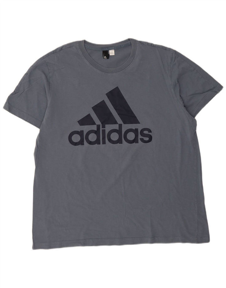 T-shirt grafica da uomo Adidas Top 2XL Blu navy