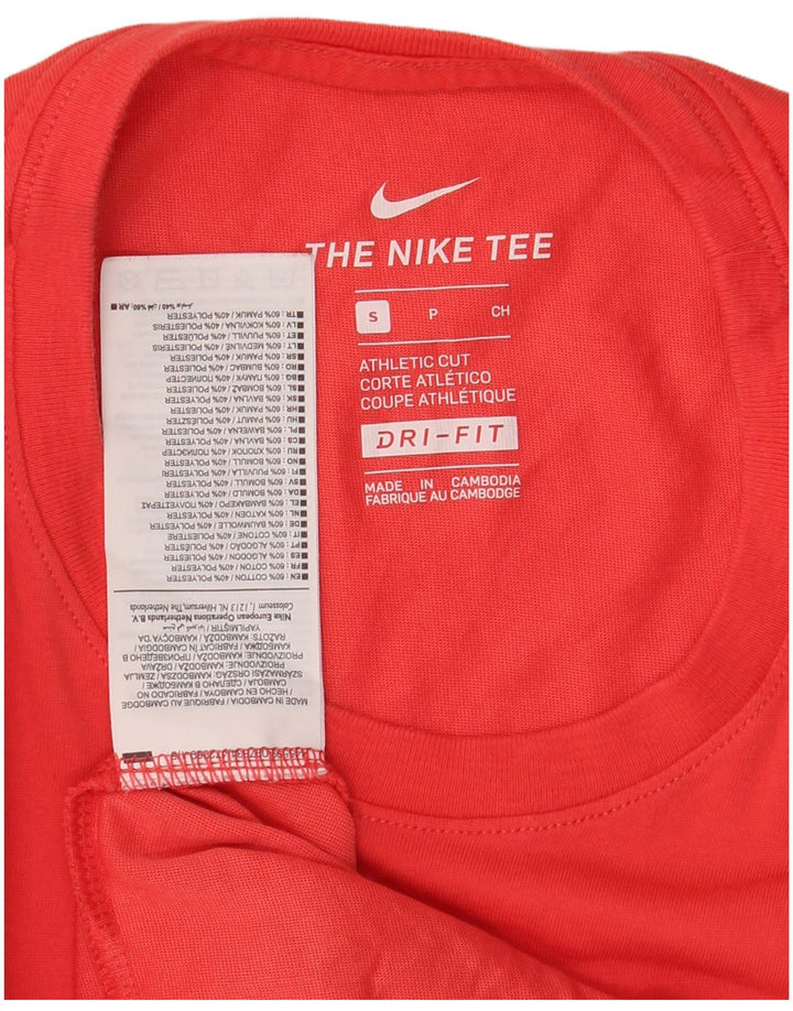Nike Mens Athletic Cut Graphic T-Shirt Top Small Red Cotton