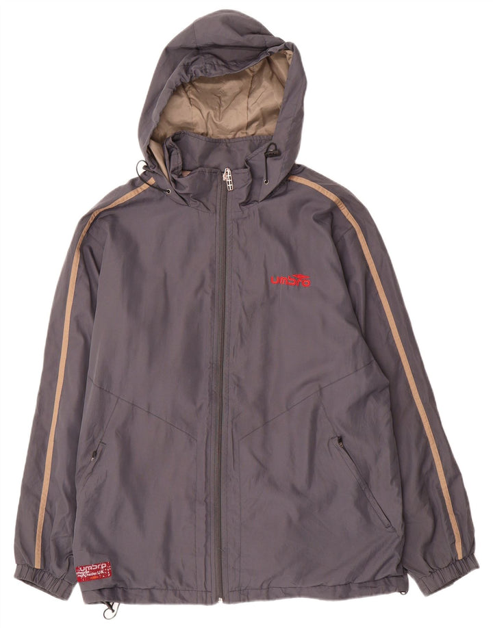 Giacca antipioggia con cappuccio da uomo Umbro UK 36 Small Grigio Poliestere