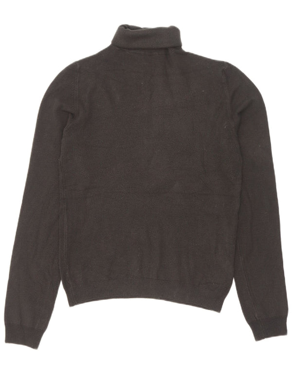 Maglione maglione collo alto da donna Zara UK 12 acrilico nero medio