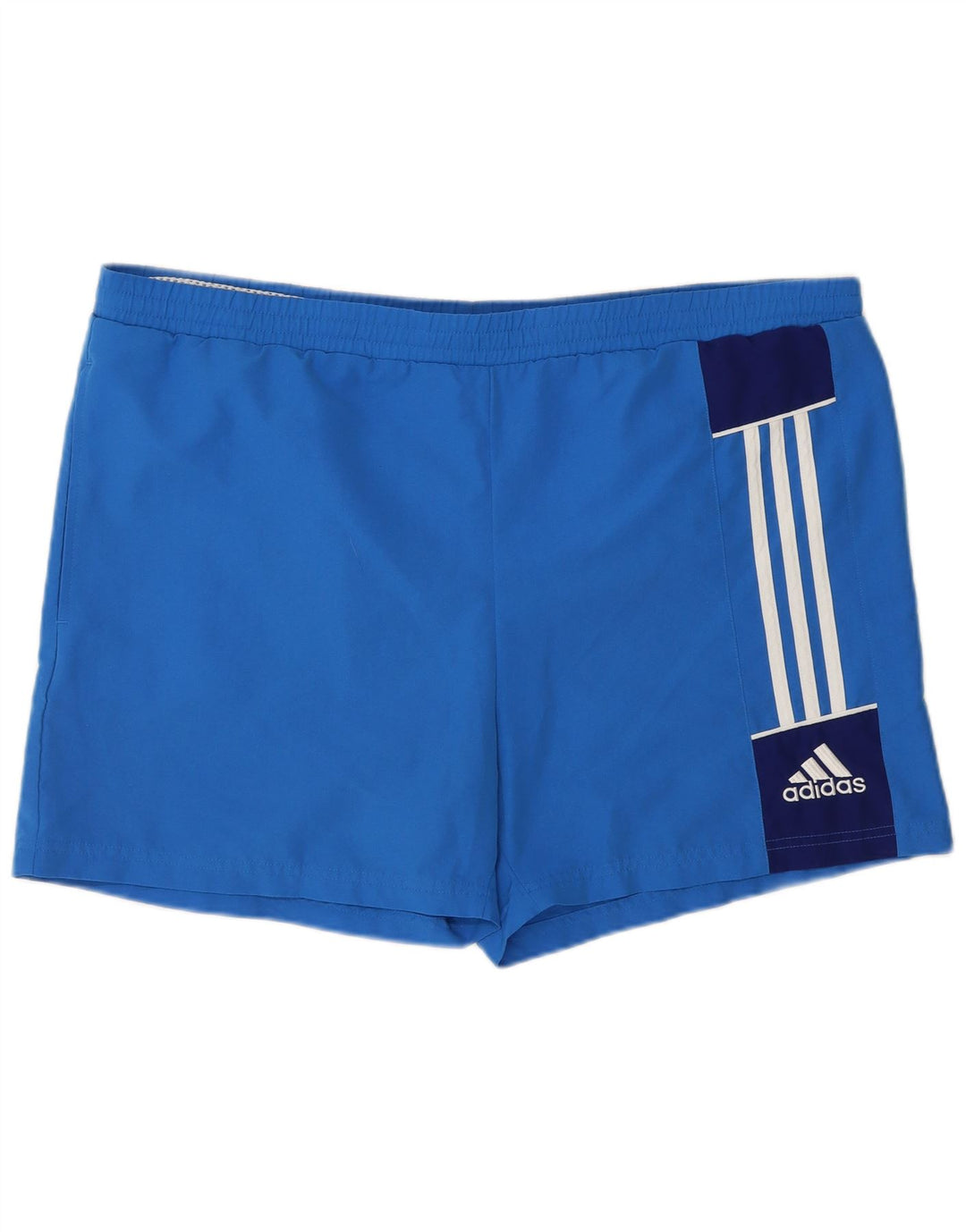 Pantaloncini da bagno con grafica Adidas da uomo, grandi, in poliestere color block blu