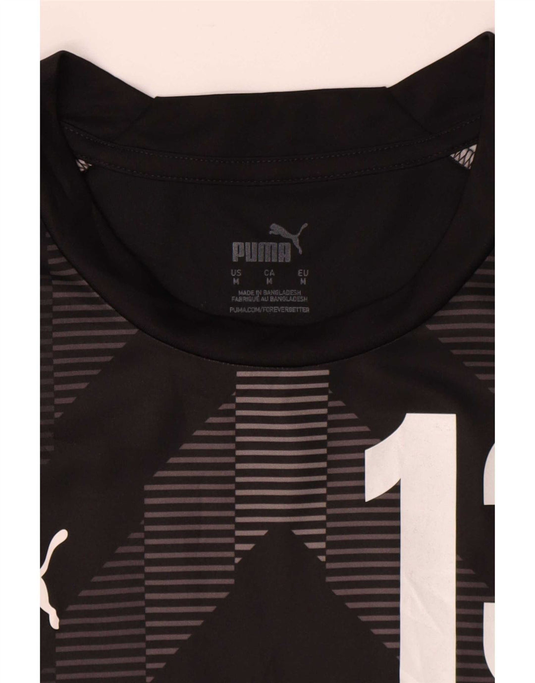 T-shirt grafica Puma da uomo Carolina, media, nera geometrica