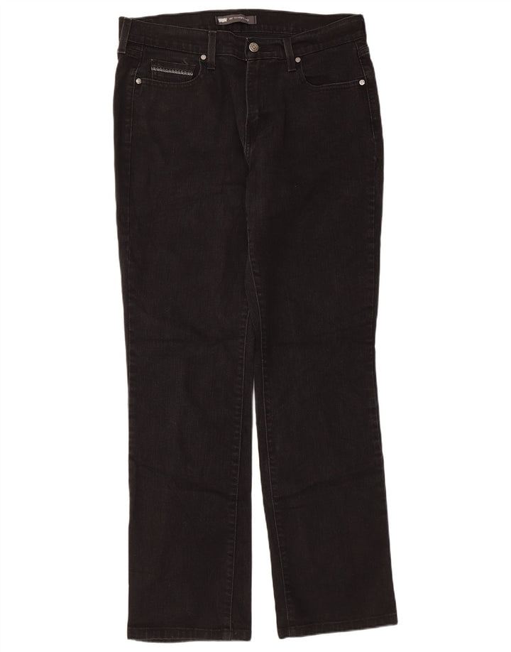 Jeans dritti Levi's 505 da donna W31 L32 cotone nero