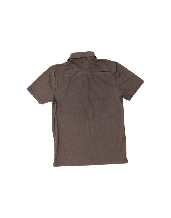 UNDER ARMOUR Mens Polo Shirt Small Grey Polyester