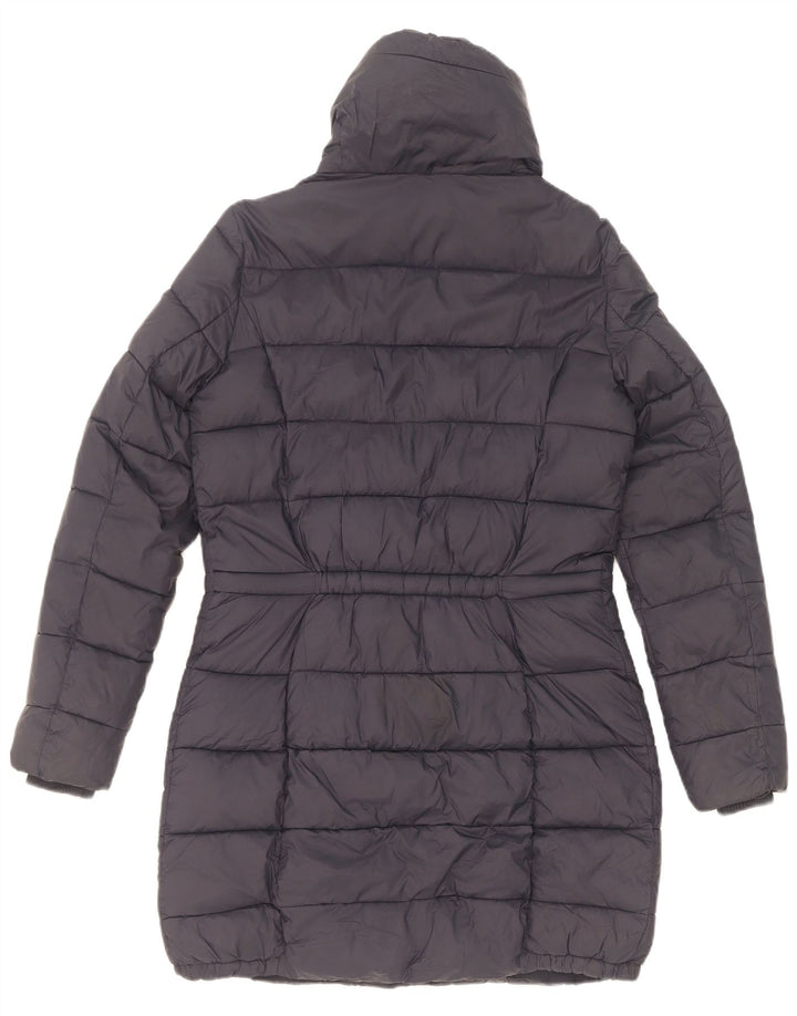 Cappotto imbottito da donna Massimo Dutti UK 10 piccolo poliestere blu navy