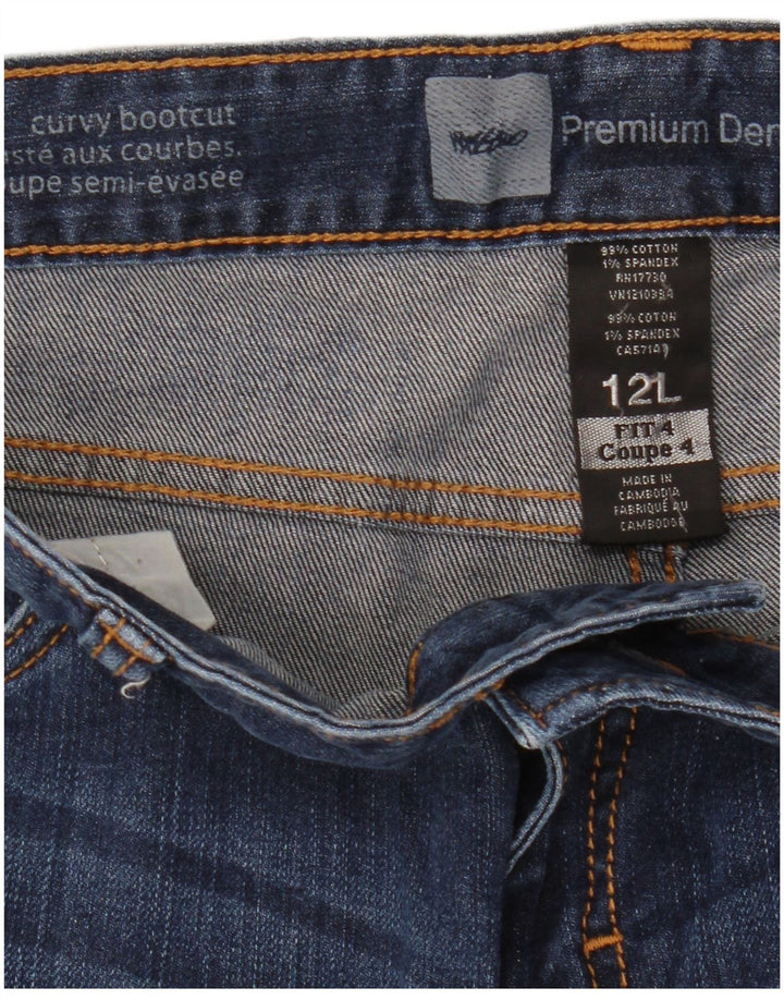 MOSSIMO Jeans Bootcut Curvy da donna US 12 Large W32 L32 Cotone blu