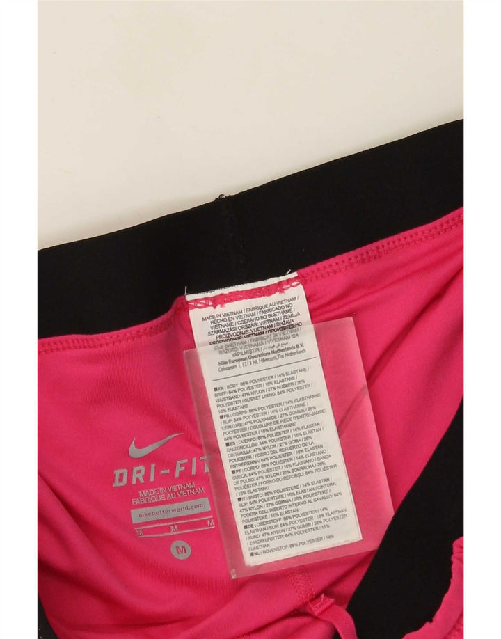 Pantaloncini sportivi Nike da donna Dri Fit UK 12 poliestere color block rosa medio