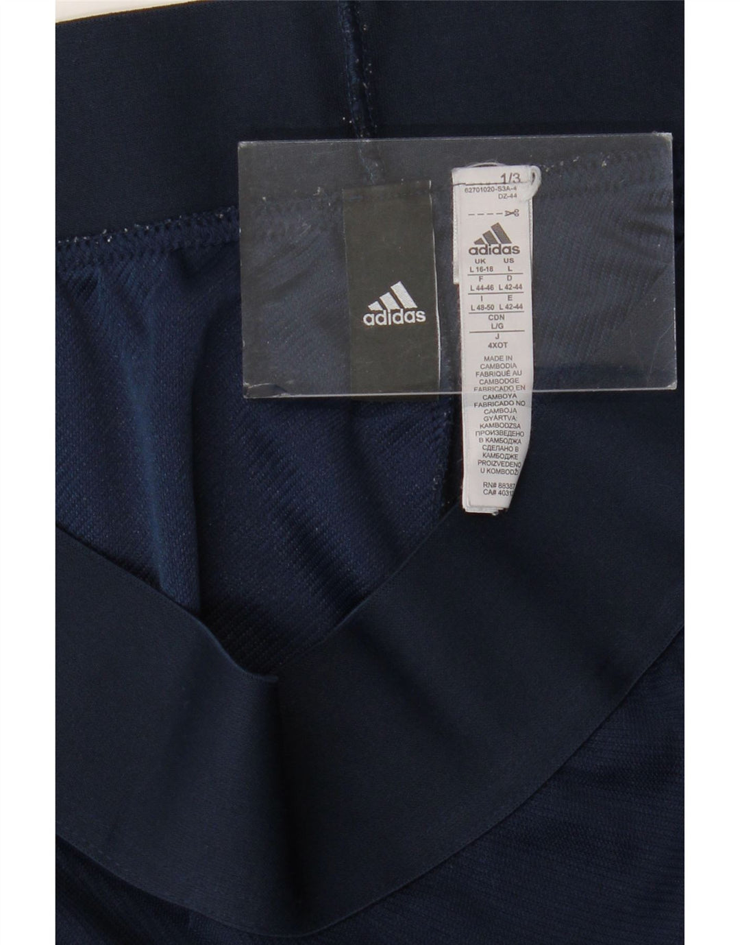 Pantaloni da tuta da donna Adidas UK 16/18 Large in poliestere blu navy