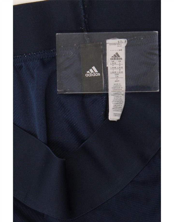Pantaloni da tuta da donna Adidas UK 16/18 Large in poliestere blu navy