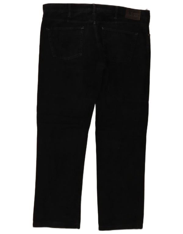 Pantaloni casual dritti da uomo Armani W38 L30 cotone nero