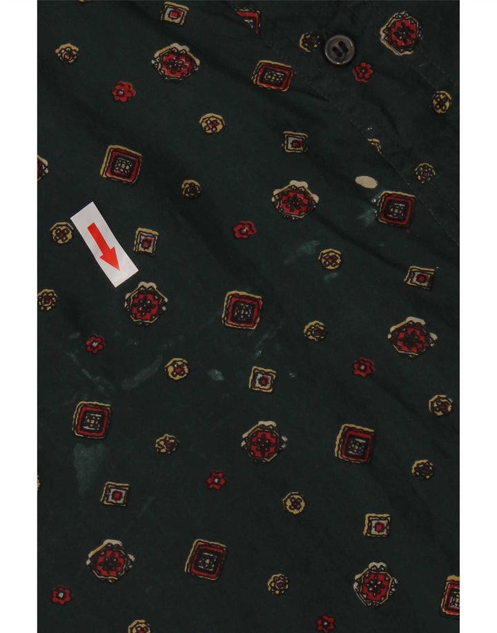 Camicia a maniche corte da uomo Fuzi Silks grande floreale verde
