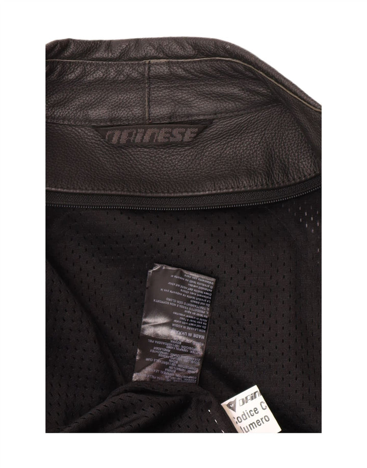 Giacca Dainese Graphic Racer da uomo UK 36 Small Nera in pelle color block