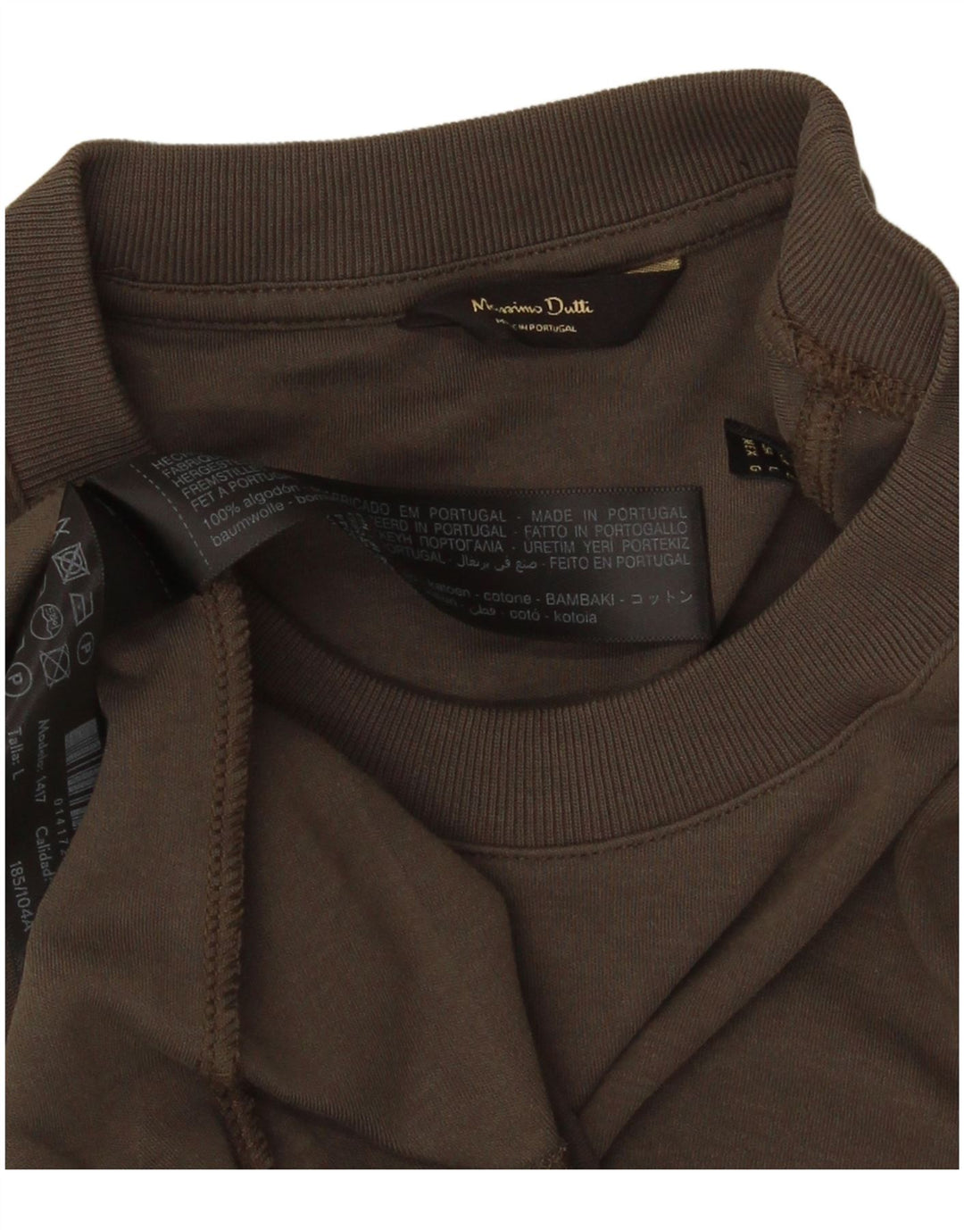 T-shirt da uomo Massimo Dutti Top Large in cotone grigio