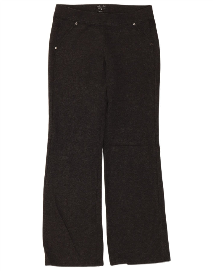 CALVIN KLEIN Womens Tracksuit Trousers UK 14 Medium  Grey Rayon