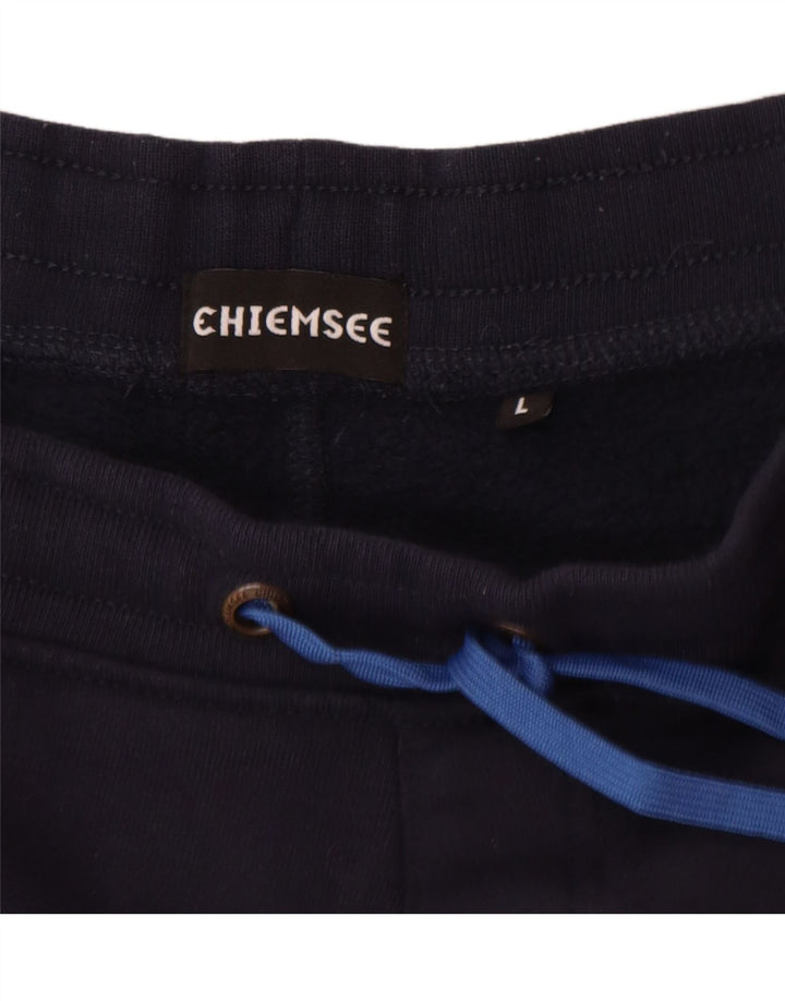 Chiemsee Pantaloncini sportivi grafici da uomo di grandi dimensioni in cotone blu navy