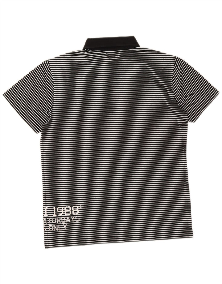 Polo grafica da uomo Gaudi in cotone gessato nero medio