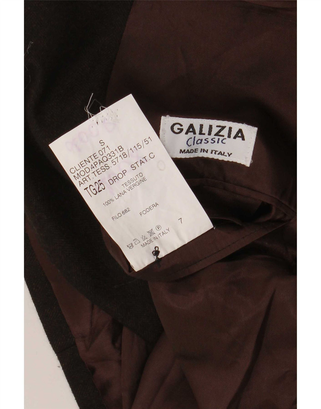 Giacca blazer vintage da uomo a 3 bottoni UK 38 in lana vergine marrone medio