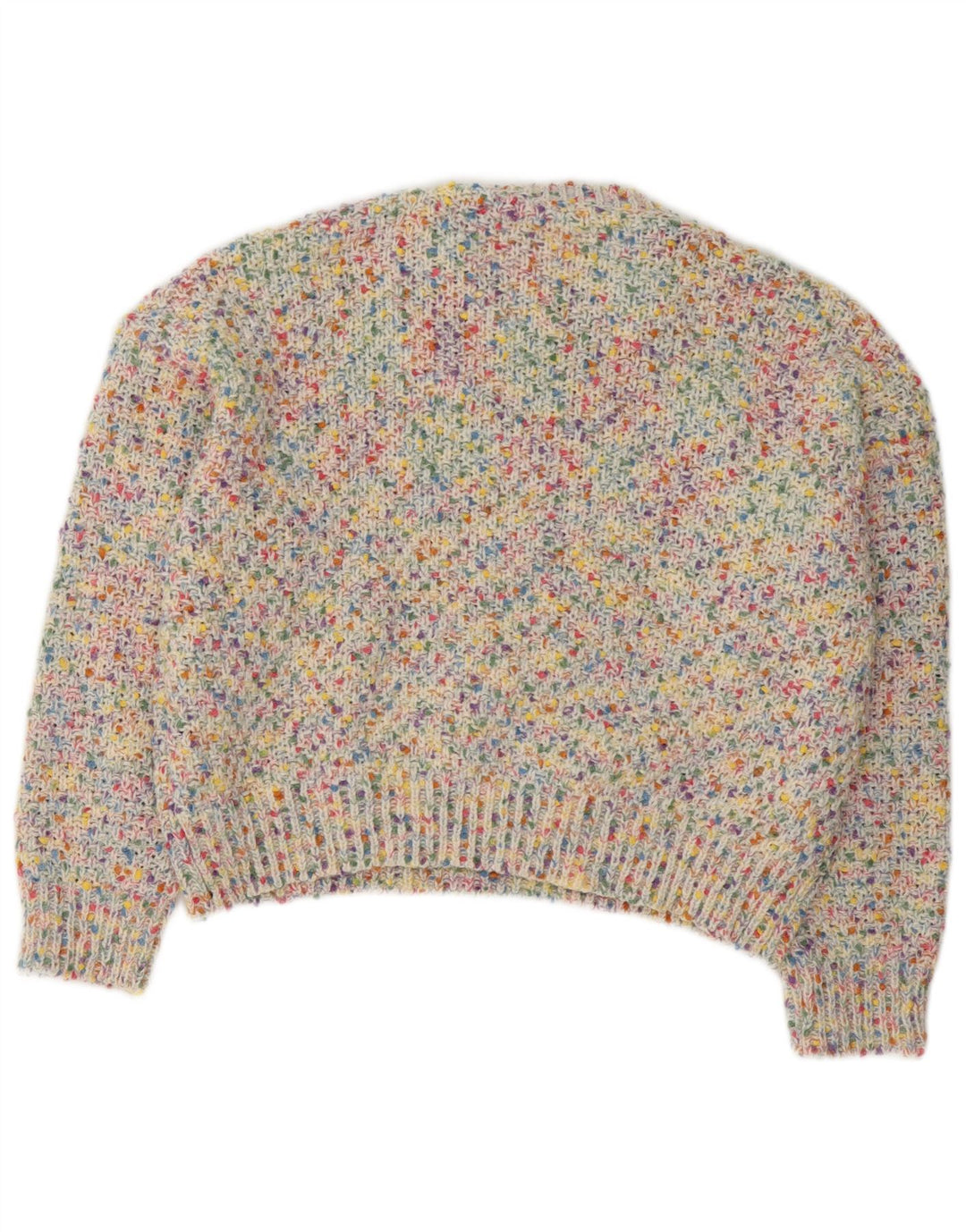 Maglione maglione girocollo corto da donna Dazy UK 14 medio multicolore