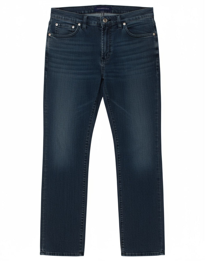 TRUSSARDI Womens Straight Jeans W30 L30 Navy Blue Cotton