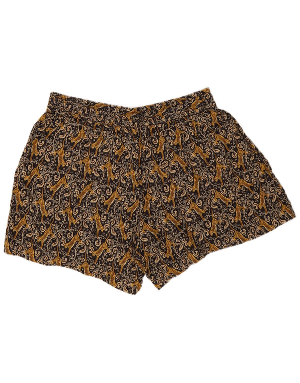 Pantaloncini casual grafici da donna Fat Face UK 16 Large W33 Marrone Paisley