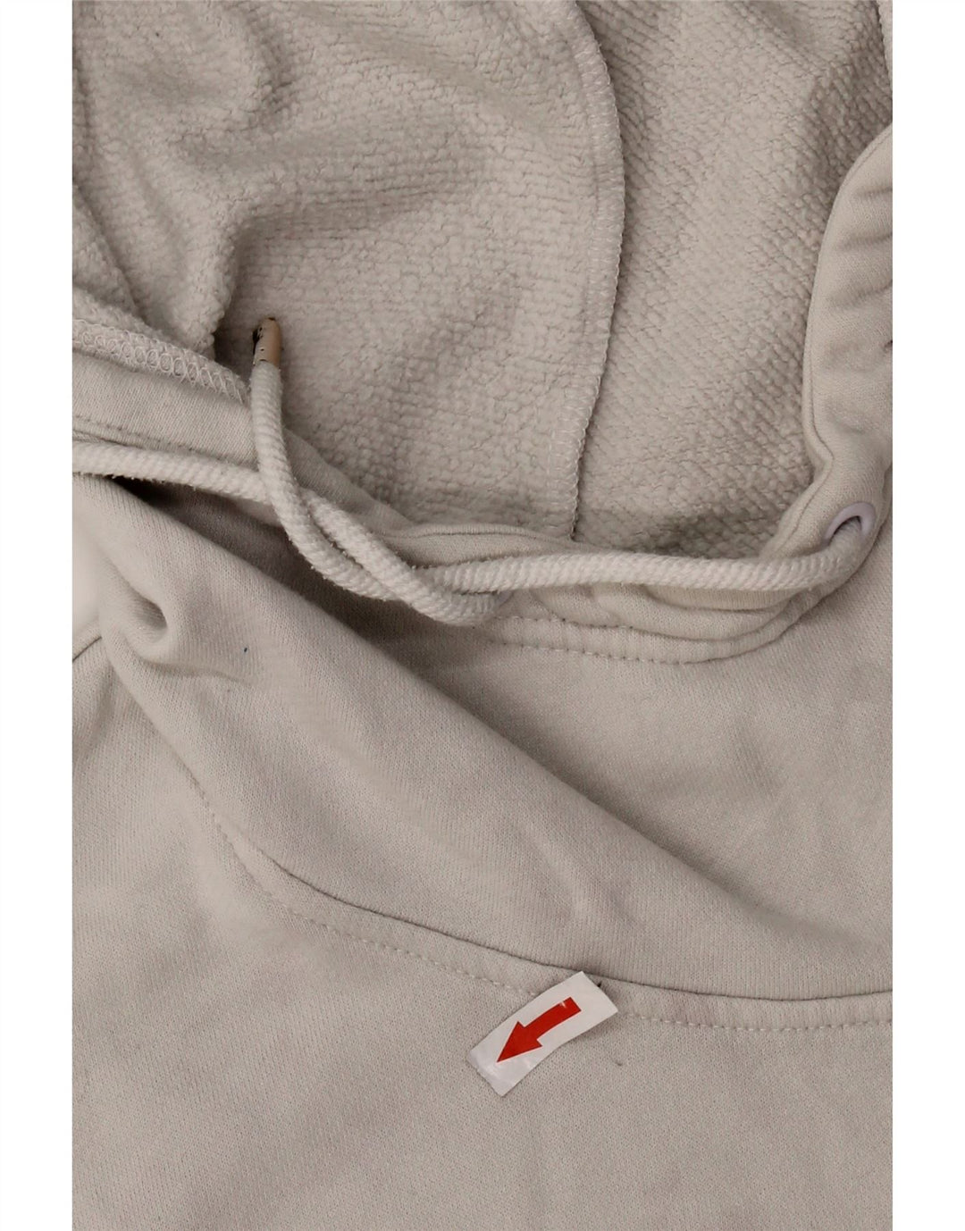 NIKE Felpa con cappuccio grafica corta da donna UK 14 Cotone grigio medio