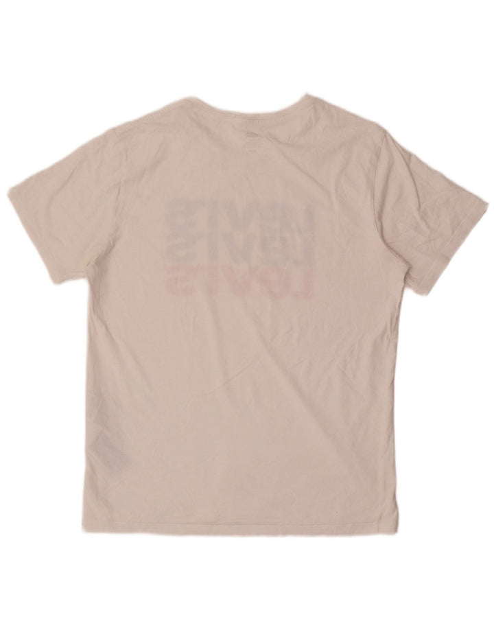 T-shirt grafica da uomo LEVI'S Top in cotone bianco medio