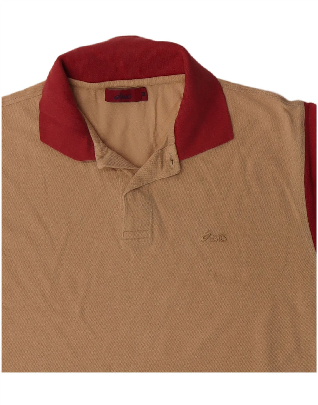 Polo ASICS da rugby da uomo in cotone color block beige medio