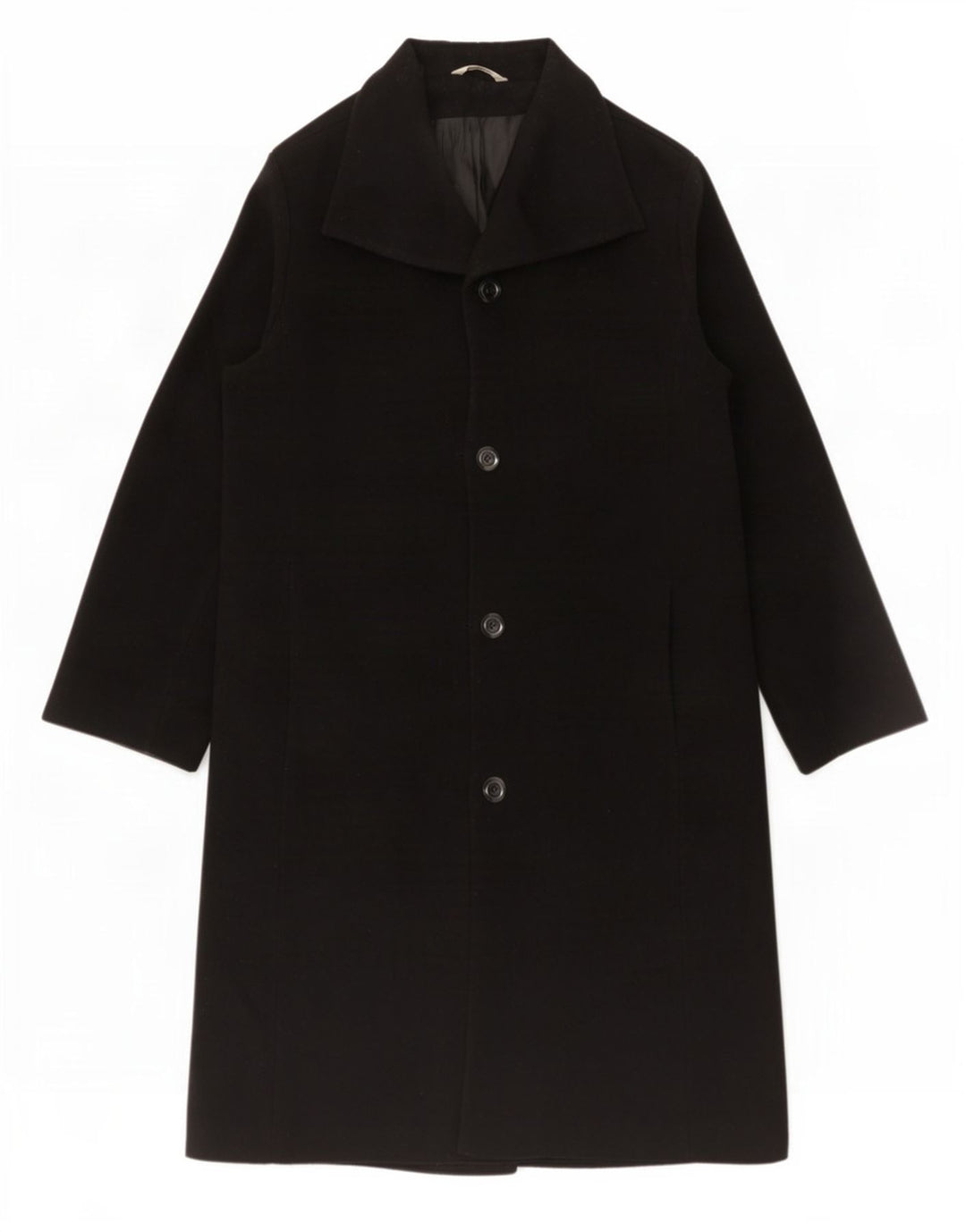 Soprabito lungo da donna Marks & Spencer UK 18 XL lana vergine nera
