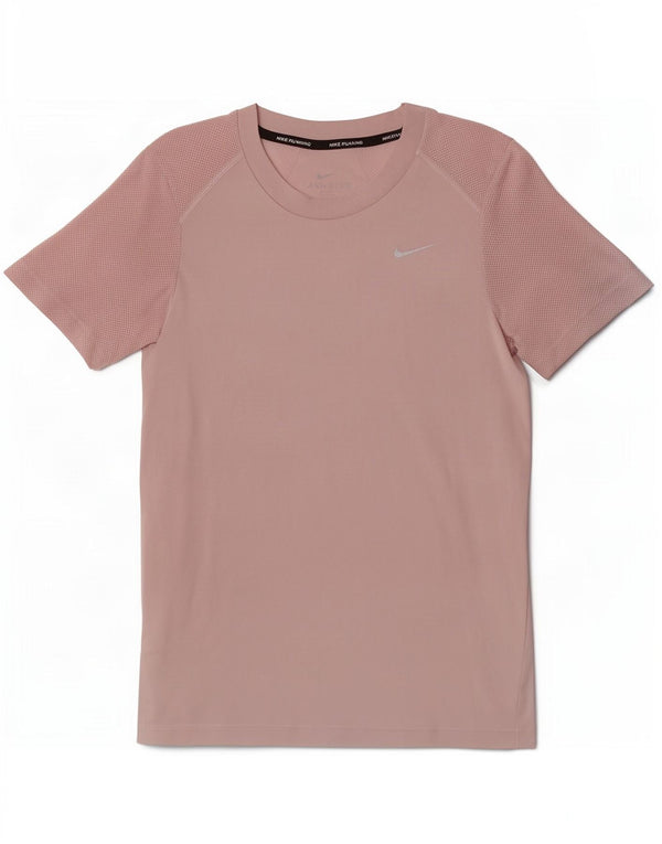 T-shirt Nike Dri Fit da donna, taglia UK 10, piccola, rosa, in poliestere