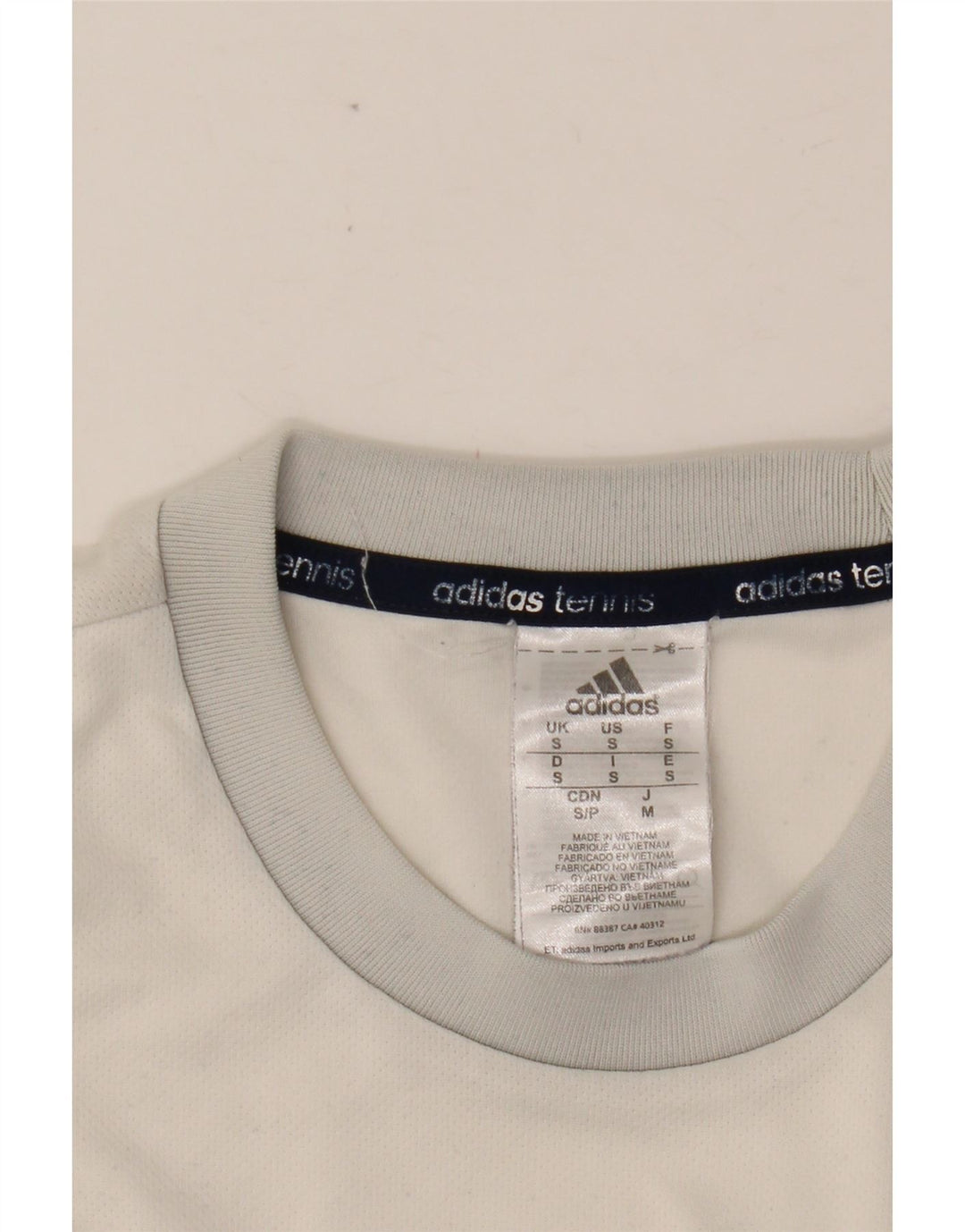 T-shirt da tennis da uomo ADIDAS Top Small in poliestere color block bianco