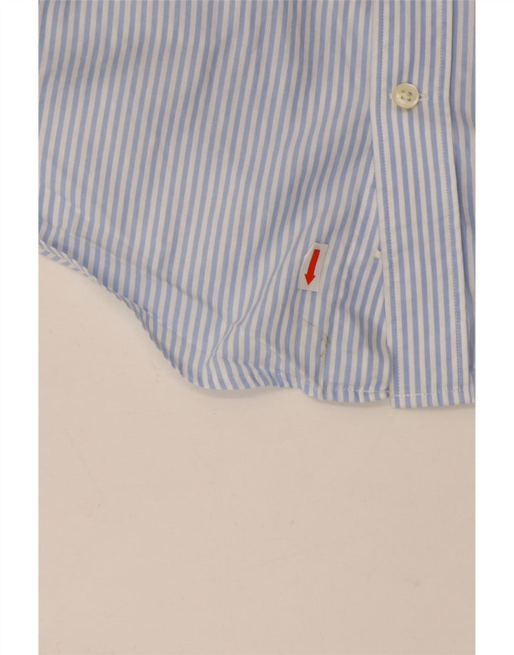 GANT Camicia da uomo The Banker vestibilità regolare a maniche corte blu medio gessato