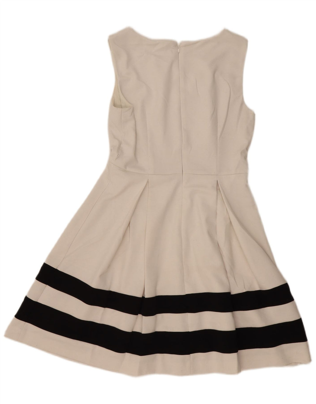 CALVIN KLEIN Abito da donna senza maniche a trapezio US 10 a righe bianche grandi