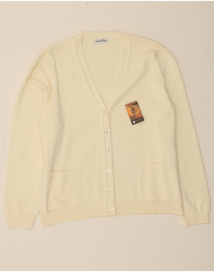 VINTAGE Womens Oversized Cardigan Sweater IT 44 Medium Off White Vintage Vintage and Second-Hand Vintage from Messina Hembry 