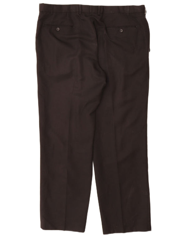 Pantaloni chino dritti da uomo Marks & Spencer W38 L31 poliestere nero
